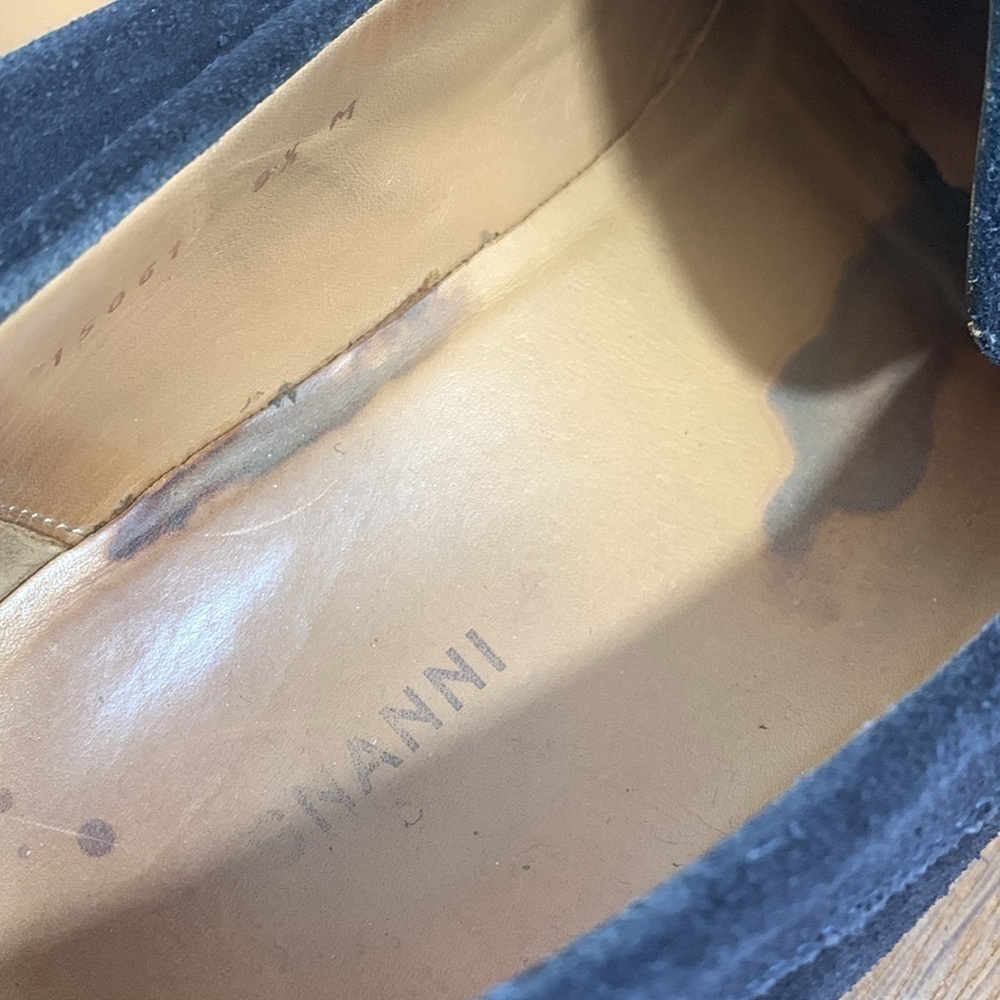 Magnanni | Blue Suede Slip On Loafers Shoes 9.5 M - Picture 11 of 16
